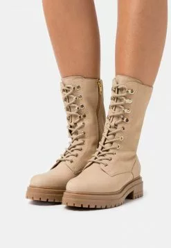 Barato 😍 Anna Field LEATHER - Botas Con Plataforma - Beige, Mujer 🎁