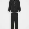 Promoción 💯 Anna Field AMANDA LONG PJ SET - Pijama - Black, Mujer ⌛