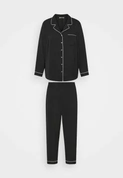 Promoción 💯 Anna Field AMANDA LONG PJ SET - Pijama - Black, Mujer ⌛