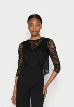 Lo mas barato 🎉 Anna Field Occasion SET - Detacheable Lace Top With V Neck Sleeveless Jumpsuit - Mono - Black, Mujer ❤️