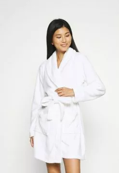 Toma de corriente ✔️ Anna Field LADIES PLUSH BATHROBE - Albornoz - White, Mujer 💯