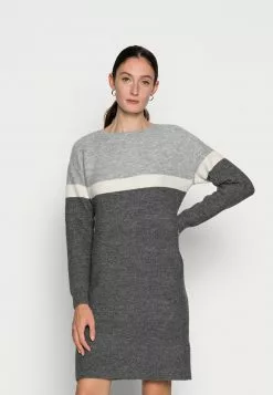 Mejor precio 🧨 Anna Field Vestido De Punto - Black/grey, Mujer ⭐