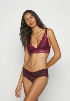 Presupuesto 😀 Anna Field 3PP BRALETTE - Top - Black/beige/dark Red, Mujer 😀