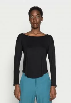 Toma de corriente ⌛ Anna Field BASIC - Camiseta De Manga Larga - Black, Mujer 😍