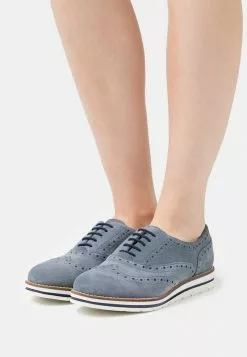 Mejor trato 🛒 Anna Field LEATHER - Zapatos Con Cordones - Blue, Mujer 🛒