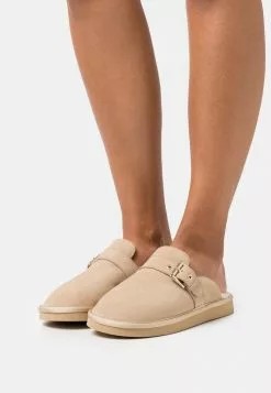 ofertas 🥰 Anna Field LEATHER - Pantuflas - Beige, Mujer 🌟