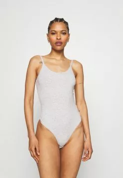 mejor venta 🧨 Anna Field 2PP STRING BODY - Body - White/mottled Light Grey, Mujer ⌛