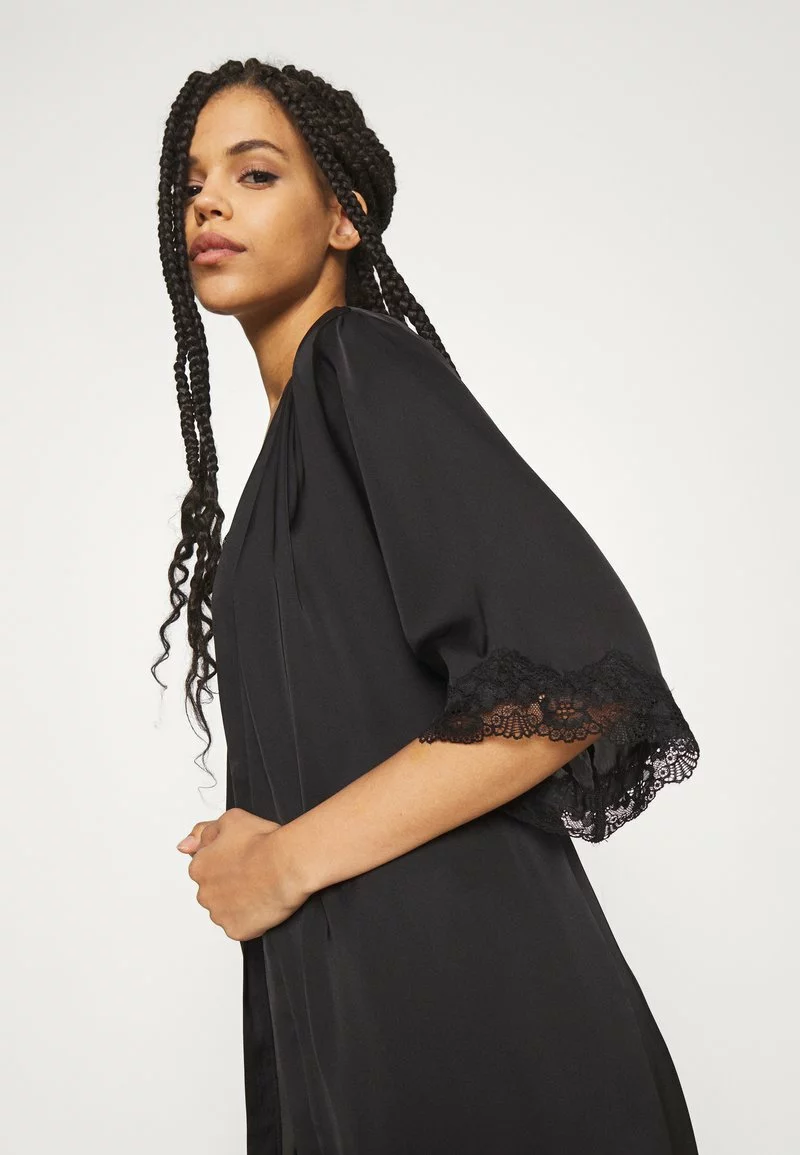 Mejor trato 💯 Anna Field ARIANA SATIN KIMONO - Albornoz - Black, Mujer ⌛ 4 Mejor trato 💯 Anna Field ARIANA SATIN KIMONO - Albornoz - Black, Mujer ⌛ - Imagen 4