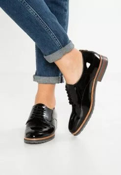 mejor venta 😉 Anna Field LEATHER FLAT 👟 SHOES - Zapatos De Vestir - Black, Mujer 😍
