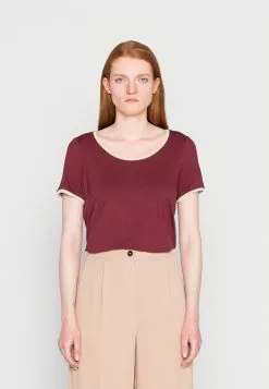 Promoción ⭐ Anna Field Camiseta Básica - Dark Red, Mujer 😀