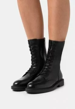 Barato 🔥 Anna Field Botines Con Cordones - Black, Mujer ✔️