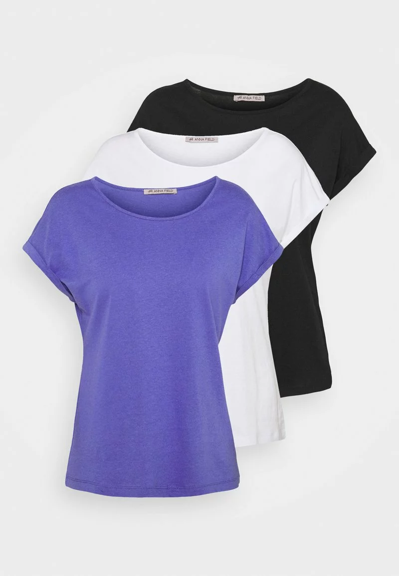 Venta express 🎉 Anna Field 3 PACK - Camiseta Básica - Black/white/blue, Mujer 🎁 6 Venta express 🎉 Anna Field 3 PACK - Camiseta Básica - Black/white/blue, Mujer 🎁 - Imagen 6
