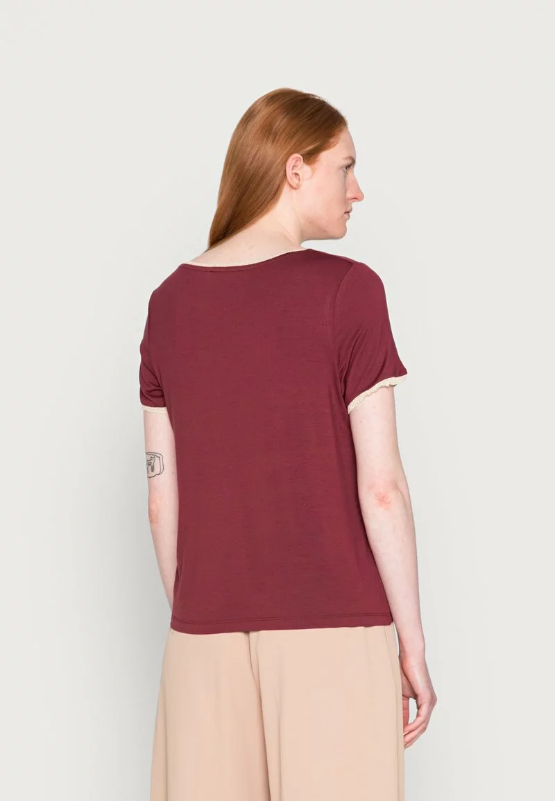 Promoción ⭐ Anna Field Camiseta Básica - Dark Red, Mujer 😀 3 Promoción ⭐ Anna Field Camiseta Básica - Dark Red, Mujer 😀 - Imagen 3
