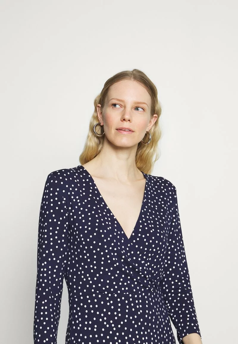 Descuento 😀 Anna Field Quarter Sleeves Wrap Mini 👗 Dress - Vestido Ligero - Dark Blue/white, Mujer 🔥 4 Descuento 😀 Anna Field Quarter Sleeves Wrap Mini 👗 Dress - Vestido Ligero - Dark Blue/white, Mujer 🔥 - Imagen 4