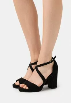 Toma de corriente 🎉 Anna Field 🩴 Sandalias - Black, Mujer 👍
