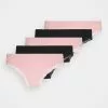 Venta express ⭐ Anna Field 5 PACK - Tanga - Black/pink, Mujer 🛒