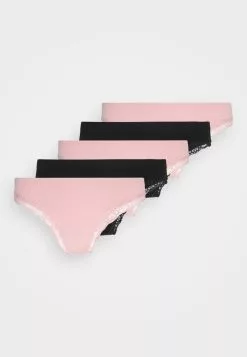 Venta express ⭐ Anna Field 5 PACK - Tanga - Black/pink, Mujer 🛒