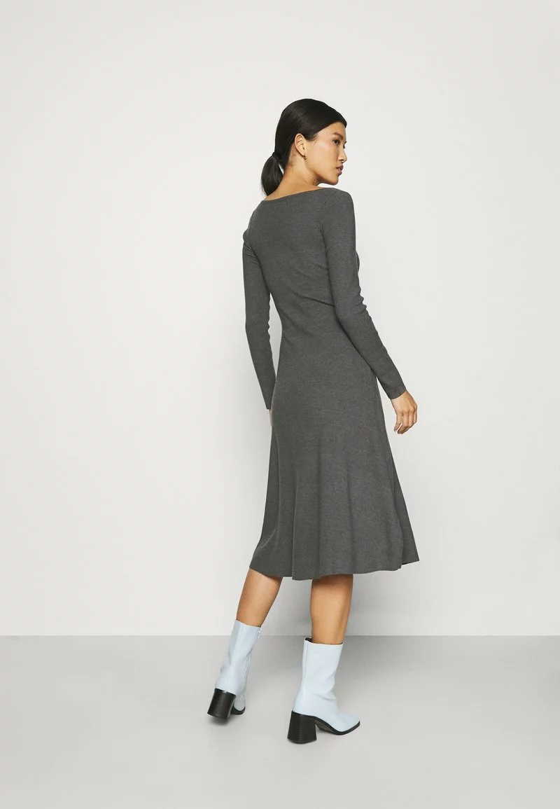 Nuevo 🥰 Anna Field Vestido De Punto - Mottled Dark Grey, Mujer 🛒 3 Nuevo 🥰 Anna Field Vestido De Punto - Mottled Dark Grey, Mujer 🛒 - Imagen 3