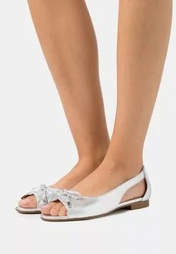 Venta express ✔️ Anna Field LEATHER - Bailarinas Peeptoe - Silver, Mujer 🔥