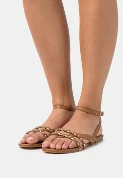 Para estrenar ❤️ Anna Field LEATHER - 🩴 Sandalias De Dedo - Cognac, Mujer 🧨